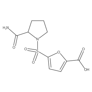 5-((2-Carbamoylpyrrolidin-1-yl)sulfonyl)furan-2-carboxylic acid Structure