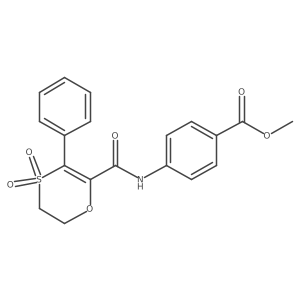 Methyl 4-{[(4,4-dioxido-3-phenyl-5,6-dihydro-1,4-oxathiin-2-yl)carbonyl]amino}benzoate Structure