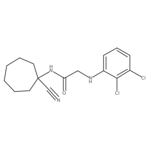 N-(1-cyanocycloheptyl)-2-[(2,3-dichlorophenyl)amino]acetamide结构式