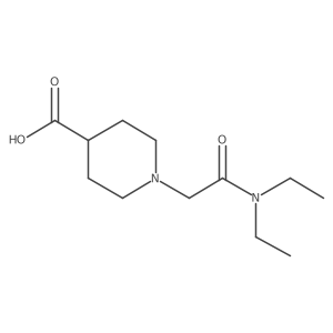 CCN(CC)C(=O)CN1CCC(C(=O)O)CC1结构式