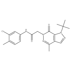 2-(1-(tert-butyl)-4-methyl-7-oxo-1H-pyrazolo[3,4-d]pyridazin-6(7H)-yl)-N-(3-chloro-4-methylphenyl)acetamide Structure