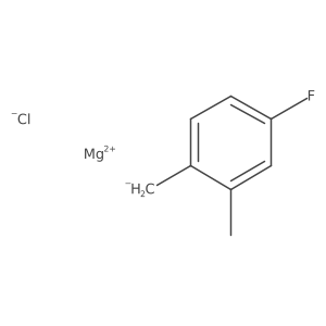 4-Fluoro-2-methylbenzylmagnesium chloride 0.25 M in Diethyl Ether结构式