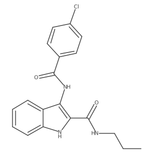 3-(4-chlorobenzamido)-N-propyl-1H-indole-2-carboxamide Structure