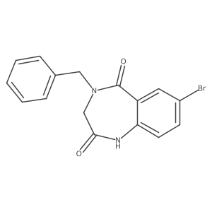 4-benzyl-7-bromo-3,4-dihydro-1H-benzo[e][1,4]diazepine-2,5-dione结构式