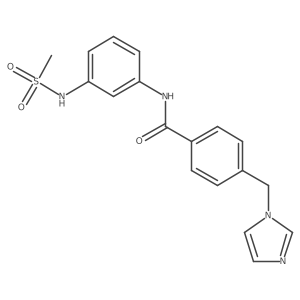 4-((1H-imidazol-1-yl)methyl)-N-(3-(methylsulfonamido)phenyl)benzamide结构式