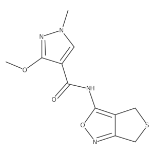 N-(4,6-dihydrothieno[3,4-c]isoxazol-3-yl)-3-methoxy-1-methyl-pyrazole-4-carboxamide结构式
