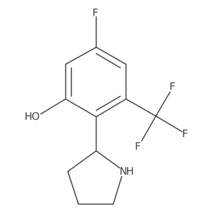 (S)-5-Fluoro-2-(pyrrolidin-2-yl)-3-(trifluoromethyl)phenol Structure