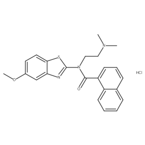 N-(2-(dimethylamino)ethyl)-N-(5-methoxybenzo[d]thiazol-2-yl)-1-naphthamide hydrochloride Structure