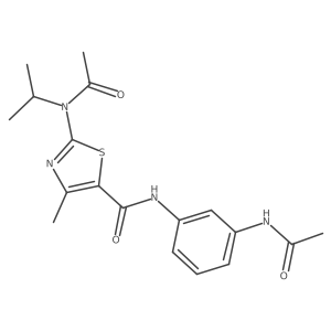 N-[3-(acetylamino)phenyl]-2-[acetyl(isopropyl)amino]-4-methyl-1,3-thiazole-5-carboxamide Structure