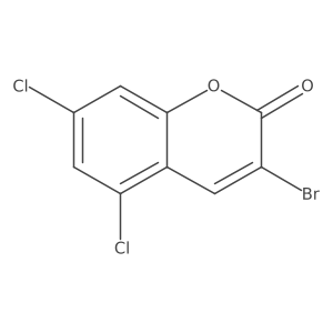 3-Bromo-5,7-dichloro-2H-1-benzopyran-2-one Structure
