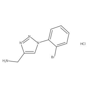 [1-(2-bromophenyl)-1H-1,2,3-triazol-4-yl]methanamine hydrochloride结构式