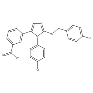 1-(4-chlorophenyl)-2-((4-fluorobenzyl)thio)-5-(3-nitrophenyl)-1H-imidazole结构式