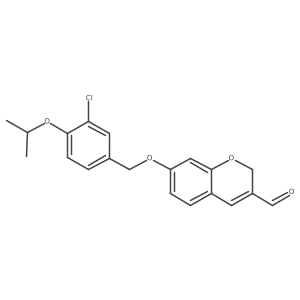7-((3-Chloro-4-isopropoxybenzyl)oxy)-2H-chromene-3-carbaldehyde结构式