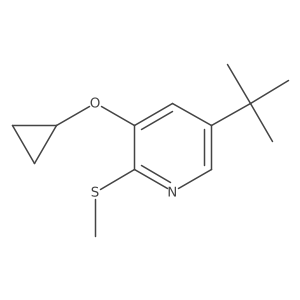 5-Tert-butyl-3-cyclopropoxy-2-(methylthio)pyridine Structure