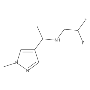 (2,2-Difluoroethyl)[1-(1-methyl-1H-pyrazol-4-yl)ethyl]amine结构式
