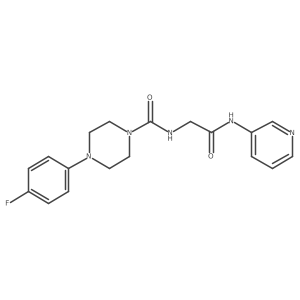 4-(4-fluorophenyl)-N-(2-oxo-2-(pyridin-3-ylamino)ethyl)piperazine-1-carboxamide Structure