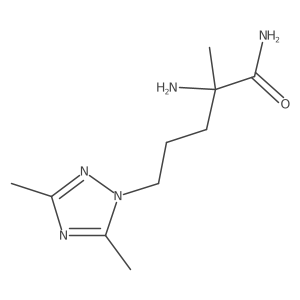 2-amino-5-(dimethyl-1H-1,2,4-triazol-1-yl)-2-methylpentanamide Structure