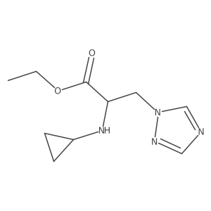 ethyl 2-(cyclopropylamino)-3-(1H-1,2,4-triazol-1-yl)propanoate结构式