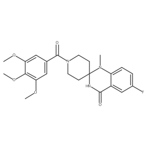 6'-fluoro-1'-methyl-1-(3,4,5-trimethoxybenzoyl)-1'H-spiro[piperidine-4,2'-quinazolin]-4'(3'H)-one Structure
