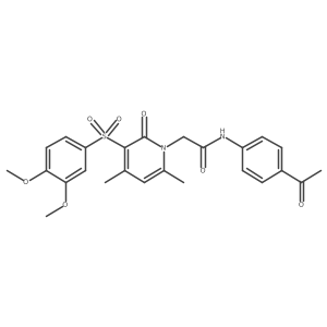 N-(4-acetylphenyl)-2-(3-((3,4-dimethoxyphenyl)sulfonyl)-4,6-dimethyl-2-oxopyridin-1(2H)-yl)acetamide结构式