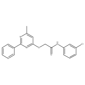 N-(3-chlorophenyl)-2-((6-methyl-2-(pyridin-3-yl)pyrimidin-4-yl)thio)acetamide Structure