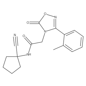 N-(1-cyanocyclopentyl)-2-[3-(2-methylphenyl)-5-oxo-4,5-dihydro-1,2,4-oxadiazol-4-yl]acetamide结构式
