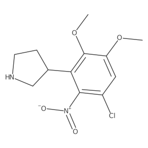 Pyrrolidine, 3-(3-chloro-5,6-dimethoxy-2-nitrophenyl)-结构式