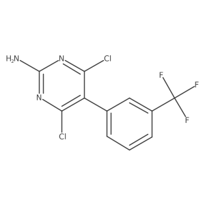 4,6-Dichloro-5-(3-(trifluoromethyl)phenyl)pyrimidin-2-amine结构式