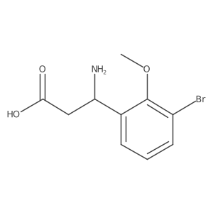 (3S)-3-Amino-3-(3-bromo-2-methoxyphenyl)propanoic acid结构式