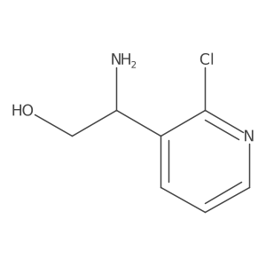 2-Amino-2-(2-chloropyridin-3-yl)ethan-1-ol结构式