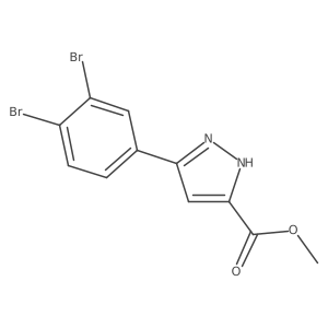 methyl 3-(3,4-dibromophenyl)-1H-pyrazole-5-carboxylate结构式