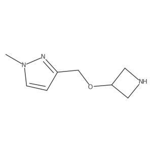 3-[(Azetidin-3-yloxy)methyl]-1-methyl-1H-pyrazole结构式