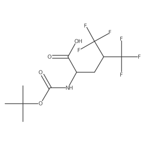 2-{[(Tert-butoxy)carbonyl]amino}-5,5,5-trifluoro-4-(trifluoromethyl)pentanoic acid结构式