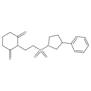1-(2-((3-Phenylpyrrolidin-1-yl)sulfonyl)ethyl)piperidine-2,6-dione Structure
