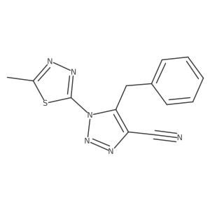 1H-1,2,3-Triazole-4-carbonitrile, 1-(5-methyl-1,3,4-thiadiazol-2-yl)-5-(phenylmethyl)- Structure