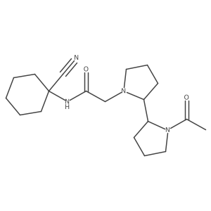 2-[2-(1-acetylpyrrolidin-2-yl)pyrrolidin-1-yl]-N-(1-cyanocyclohexyl)acetamide结构式