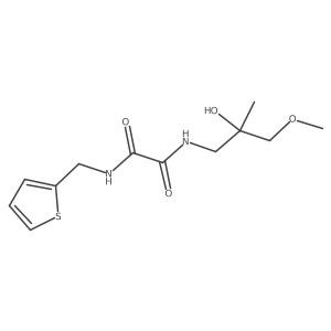N1-(2-hydroxy-3-methoxy-2-methylpropyl)-N2-(thiophen-2-ylmethyl)oxalamide结构式