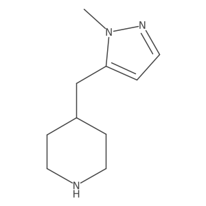 4-[(1-methyl-1H-pyrazol-5-yl)methyl]piperidine结构式