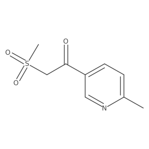 Ethanone, 1-(6-methyl-3-pyridinyl)-2-(methylsulfonyl)-结构式