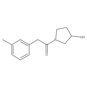 1-(3-Hydroxypyrrolidin-1-yl)-2-(3-methylphenyl)ethan-1-one Structure