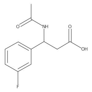 (3S)-3-acetamido-3-(3-fluorophenyl)propanoic acid结构式