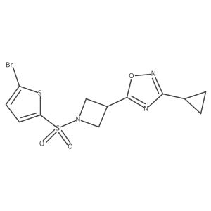 5-(1-((5-Bromothiophen-2-yl)sulfonyl)azetidin-3-yl)-3-cyclopropyl-1,2,4-oxadiazole Structure