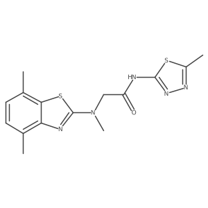 2-((4,7-dimethylbenzo[d]thiazol-2-yl)(methyl)amino)-N-(5-methyl-1,3,4-thiadiazol-2-yl)acetamide Structure