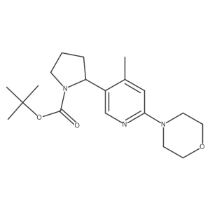 tert-butyl 2-(4-methyl-6-morpholino-3-pyridyl)pyrrolidine-1-carboxylate Structure