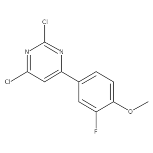 2,4-Dichloro-6-(3-fluoro-4-methoxyphenyl)pyrimidine结构式