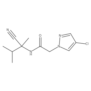 2-(4-Chloropyrazol-1-yl)-N-(2-cyano-3-methylbutan-2-yl)acetamide Structure
