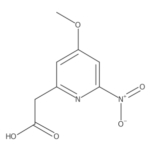 (4-Methoxy-6-nitropyridin-2-YL)acetic acid结构式