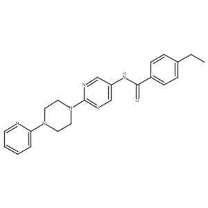 4-ethyl-N-(2-(4-(pyridin-2-yl)piperazin-1-yl)pyrimidin-5-yl)benzamide结构式
