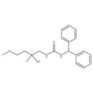 1-Benzhydryl-3-(2-hydroxy-2-methyl-4-(methylthio)butyl)urea结构式