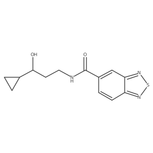 N-(3-cyclopropyl-3-hydroxypropyl)benzo[c][1,2,5]thiadiazole-5-carboxamide结构式